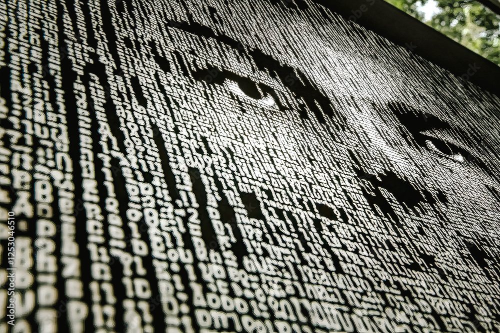 Visage ascii avec lettre et chiffres Stock Illustration | Adobe Stock
