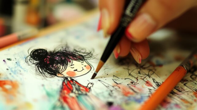 Whimsical sketches bring charm and playfulness to summer art.