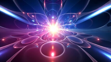 Poster - Captivating cosmic dance of colors and shapes immerses viewers in a vibrant digital universe. Generative AI