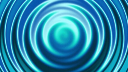 Fototapete - Abstract teal gradient background with circles tunnel animation 4K background, Gradient 3D circle lines looping
