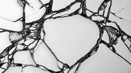 Poster - Exploring abstract patterns of shattered glass reflecting light in creative art. Generative AI