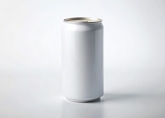 Wall Mural - Minimalist White Can on White Background - Clean Product Mockup