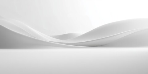 Wall Mural - Abstract white smooth flowing curves