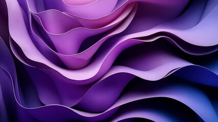 Poster - Captivating layers of lavender curves unfold in a mesmerizing floral inspired display. Generative AI