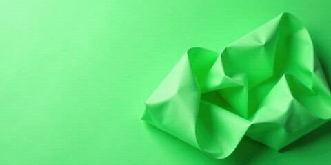 Aufkleber - Abstract Lime Green Fabric Draped on a Matching Background, Showing Soft Folds and Gentle Curves