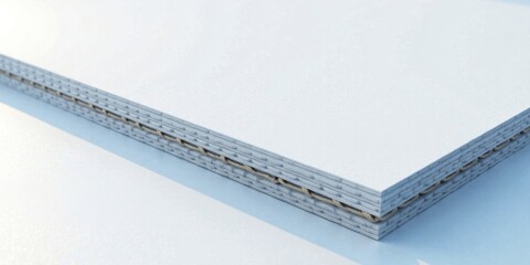 Poster - Close-up view of a layered composite material showcasing its intricate construction and unique design