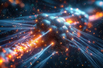 Poster - Exploring the connection between organic and digital nodes through abstract neural link technology
