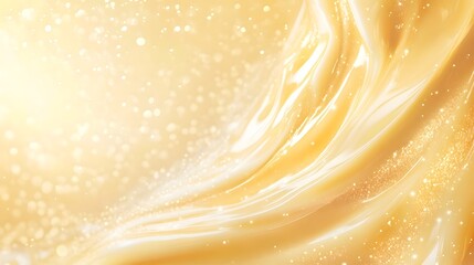 Aufkleber - Captivating Shimmer and Glow   Luxurious Golden Fluid Motion Abstract Background with Radiant Metallic Tones Soft Blurred Edges and Enchanting Cascading Movements