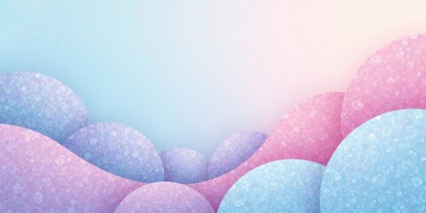 Aufkleber - Pastel Dreamscape Abstract Background of Soft, Overlapping Circles in Pink and Blue Hues