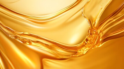 Aufkleber - Flowing golden liquid creating a dynamic and vibrant abstract texture with a luxurious opulent and sophisticated appearance  The shimmering lustrous