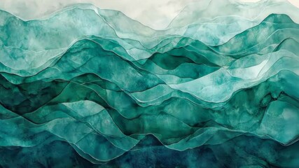 Poster - Artful waves swirl in tranquil blues, creating a mesmerizing underwater landscape of flowing textures. Generative AI