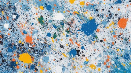 Poster - Abstract Colorful Splashes: A Vibrant Canvas of Expressive Paint