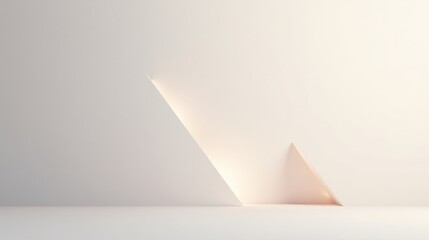 Leinwandbilder - Subtle Illumination in a Minimalist Architectural Space Featuring Angled Walls and a Soft Glow