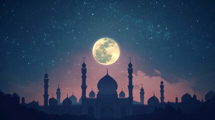 Wall Mural - mystical night sky with radiant light beams shining from the heavens, featuring a stunning celestial