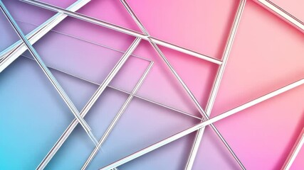 Poster - Vibrant geometric patterns dance across a canvas of pastel hues in a creative exploration of modern art. Generative AI