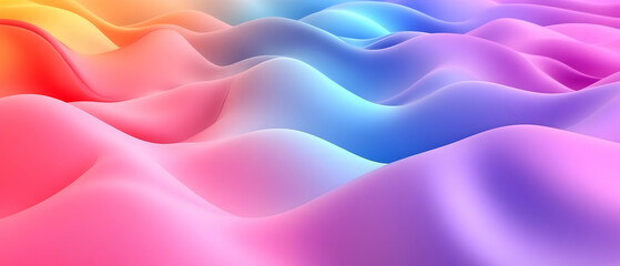 Poster - Colorful wavy abstract background