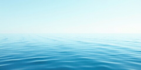 Aufkleber - Serene Ocean Vista A Tranquil, Calm, and Peaceful Seascape Image Featuring a Gentle, Blue Water Surface Under a Clear Sky