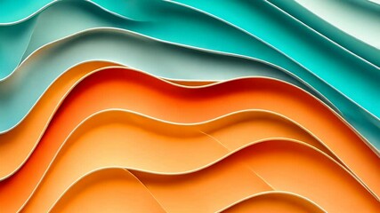 Poster - Wavy patterns in vibrant colors create a mesmerizing visual experience in this artistic display. Generative AI