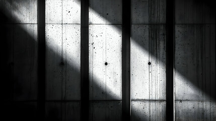 Poster - Sunlight on Concrete Panels, Urban Texture