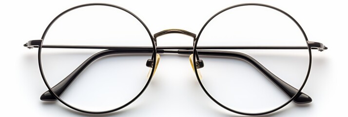 Poster - Enhancing glasses with subtle shadows for a dimensional effect against a white background