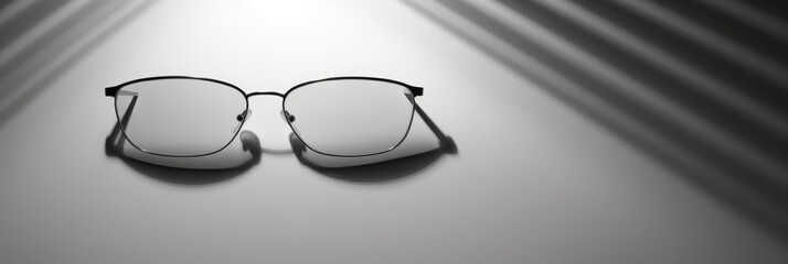 Poster - Enhance glasses with subtle shadows for a dimensional effect above a white background