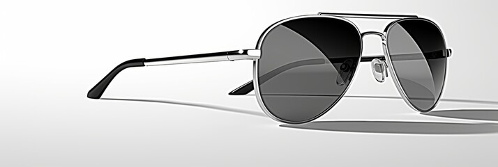 Poster - Enhance dimensionality with subtle shadows for glasses against a white background