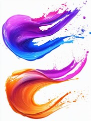 Poster - Colorful Abstract Paint Splatter