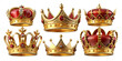 © Design Splash - collection of elegant luxury gold red crown png
