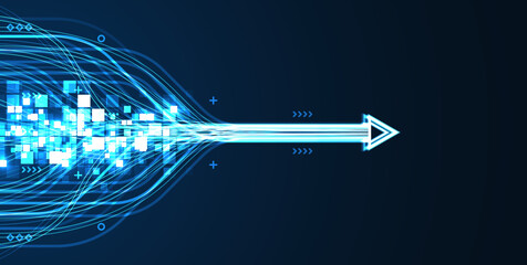 Wall Mural - abstract arrow direction. technology background