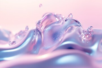 Aufkleber - Soft swirls of metallic haze dance in mid-air, reflecting neon shades of blue and purple. This evokes a mysterious and futuristic ambiance, inviting imagination and wonder