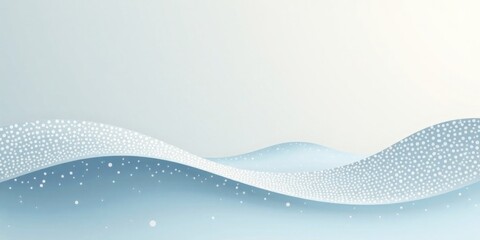 Aufkleber - Serene Blue Abstract Wave Background with Soft, Gentle Undulations and Delicate White Dotted Texture