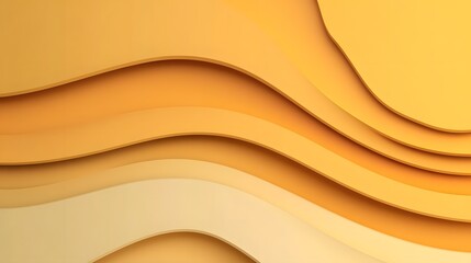 Wall Mural - Luxurious Golden Gradient Abstract Design with Smooth Flowing Curves