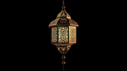 Wall Mural - Ramadan kareem greeting with traditional islamic lantern casting a warm glow, symbolizing spirituality and celebration during the holy month, perfect for festive ramadan decorations, greeting cards, a