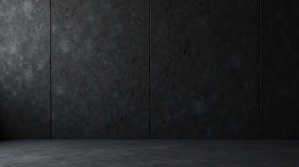 Poster - Dark Textured Wall and Floor Studio Backdrop for Product Photography or Mockups