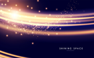 Canvas Print - motion light effect. shining magic background and liquid speed light