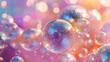 © Fiva - Colorful soap bubbles floating on a vibrant, bokeh background, ideal for joyful, dreamy designs