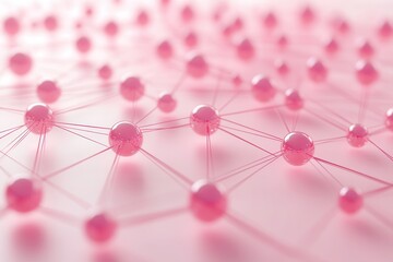 Poster - online social network, background 3d illustration. lines and dots connection technology background, digital data connection .
