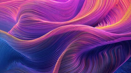 Poster - abstract colorful background, sound waves illustration