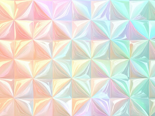 Aufkleber - Pastel holographic seamless pattern with geometric shapes creating soft, iridescent texture. design features blend of light colors, giving dreamy and modern aesthetic