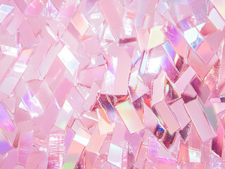 Aufkleber - vibrant seamless background featuring pastel pink and holographic disco elements, creating lively and dynamic pattern. reflective surfaces add shimmering effect