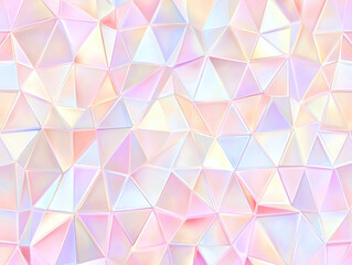 Aufkleber - seamless pastel pink and holographic geometric pattern creates vibrant and modern background, featuring disco inspired design with triangular shapes and reflective surface