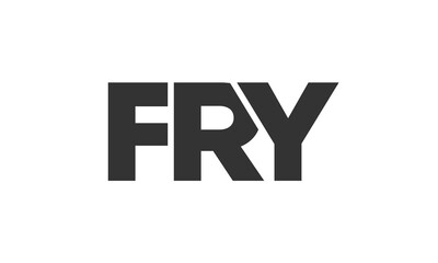 Poster - FRY logo design template with strong and modern bold text. Initial based vector logotype featuring simple and minimal typography. Trendy company identity.