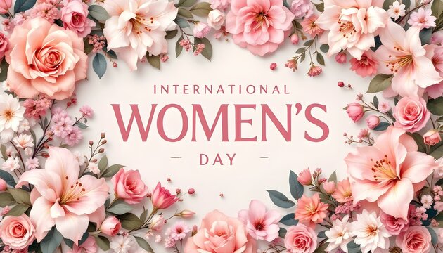 International women's day nice typography design
