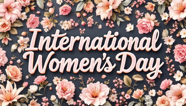 International women's day nice typography design