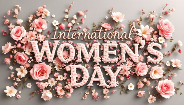 International women's day nice typography design