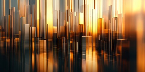 Leinwandbilder - abstract scene where metallic gradients create a sense of luxury and modernity, using a mix of shimmering metallic hues to evoke a rich and immersive visual effect