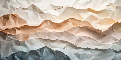 Leinwandbilder - abstract artwork showcasing paper textures with a focus on the subtle patterns and imperfections of paper surfaces, using a harmonious color palette to produce a visually