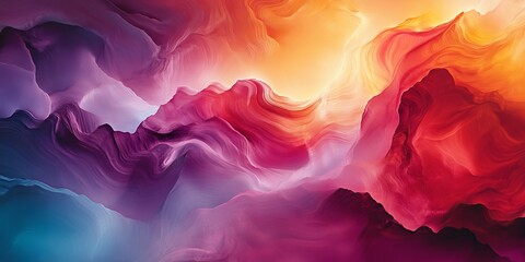 Leinwandbilder - abstract scene where gradient backgrounds create a sense of depth and fluidity, using a harmonious color palette to evoke a rich and dynamic visual effect