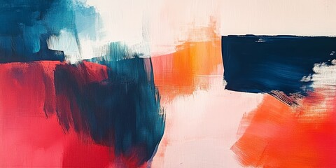 Leinwandbilder - abstract scene where minimalist principles are applied with a focus on simple color palettes, blending a few complementary shades to produce a visually engaging and refin