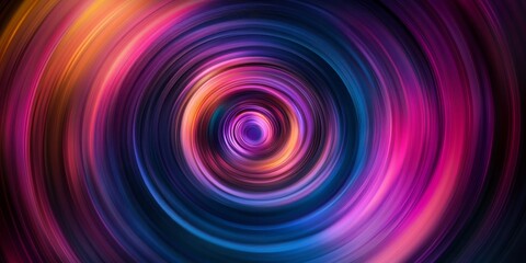 Leinwandbilder - abstract image featuring radial gradients with a focus on smooth and circular color transitions emanating from a central point, blending hues to produce a visually captiv